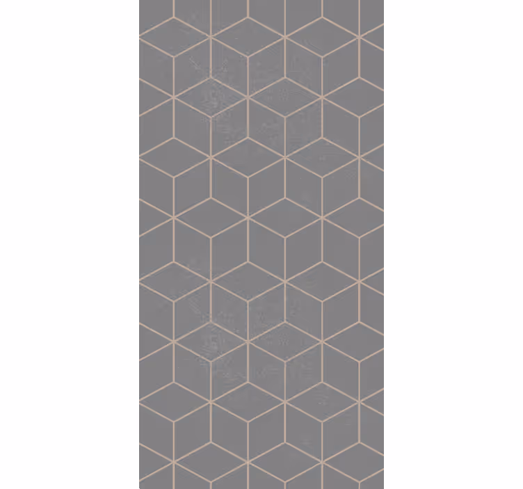 Behangbedrijf geometrisch grijs hexagon patroon - TenStickers