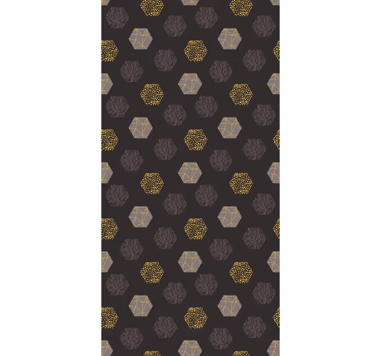 Behangbedrijf nordic gouden hexagonen - TenStickers