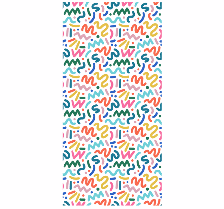 Behang gang abstract kleurige vormen - TenStickers