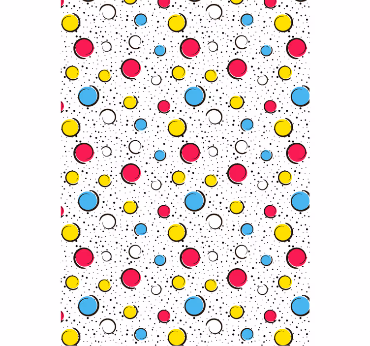 Behang gang multicolor stippen - TenStickers