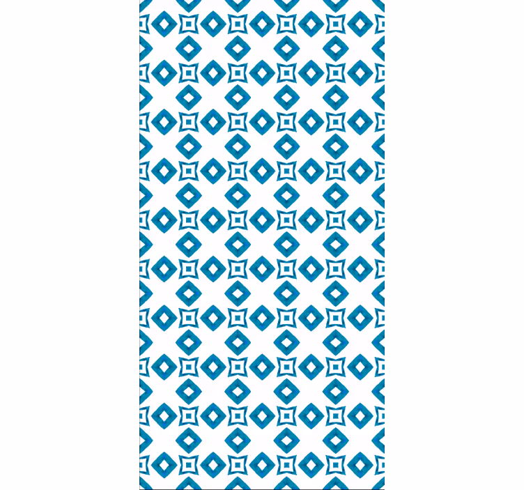 Behang gang geometrisch blauw diamant ontwerp - TenStickers