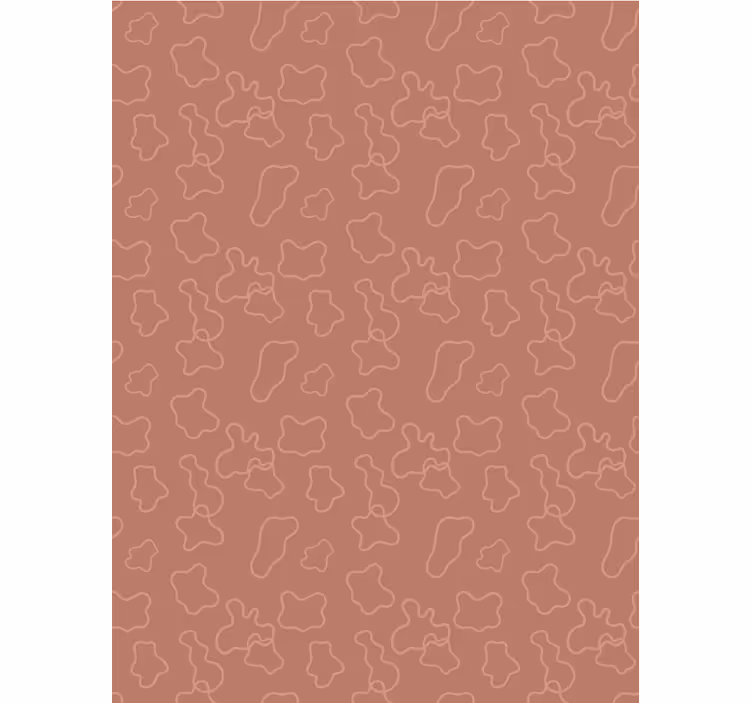 Behang eetkamer terracotta onregelmatige cirkels - TenStickers