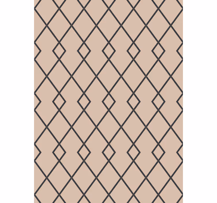 Behang eetkamer geometrisch beige diamantpatroon - TenStickers