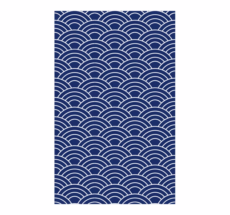 Geometrisch behang golvende lijnen patroon - TenStickers