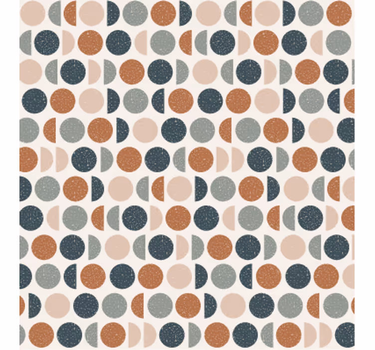 Geometrisch behang retro dots patroon - TenStickers