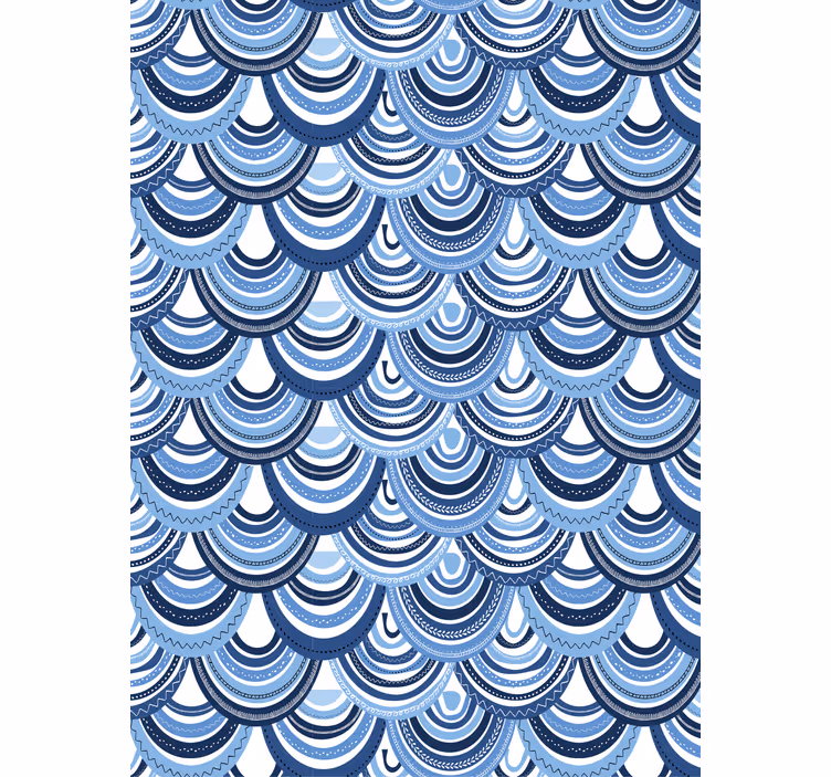 Geometrisch behang golfpatroon - TenStickers