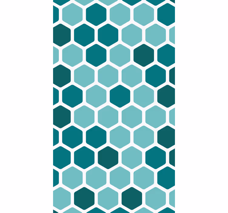 Geometrisch behang groen honingraatmotief - TenStickers