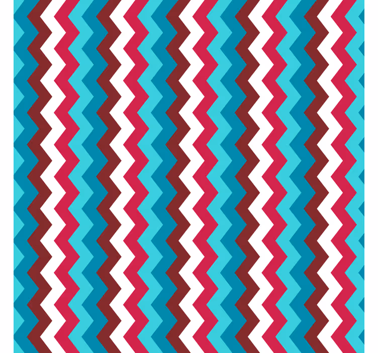 Geometrisch behang zigzag golfpatroon - TenStickers