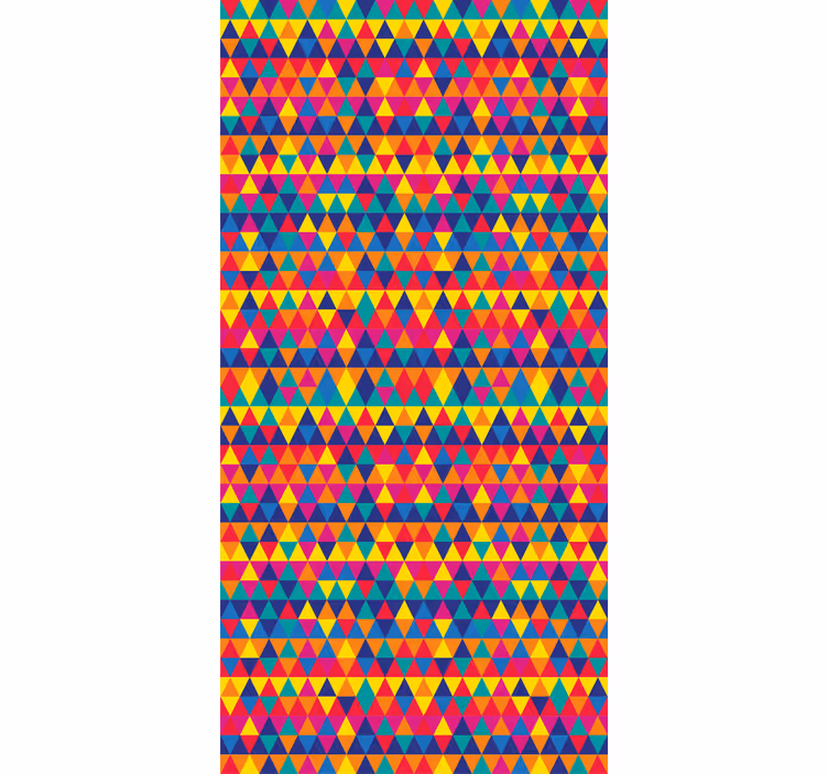 Geometrisch behang kleurrijk driehoekpatroon - TenStickers