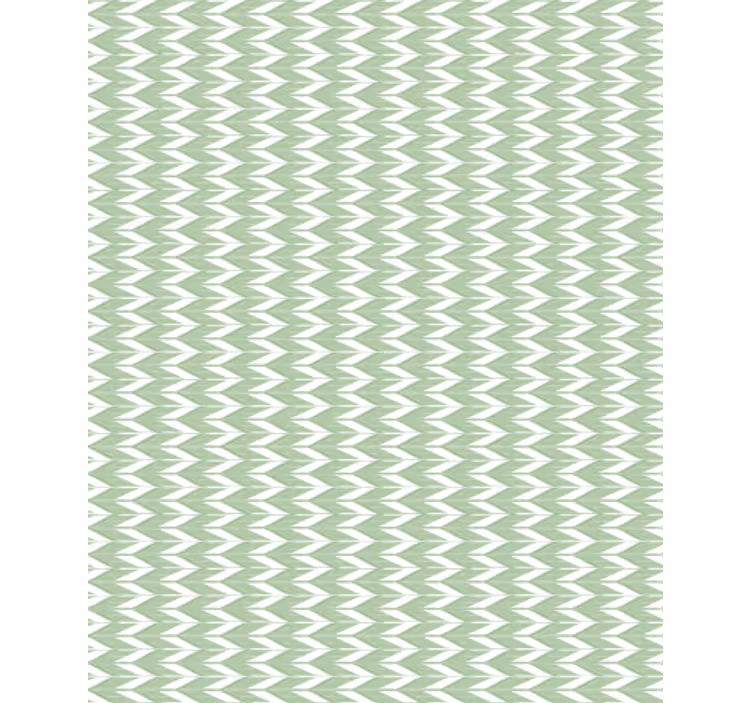 Geometrisch behang chevron patroon groen - TenStickers