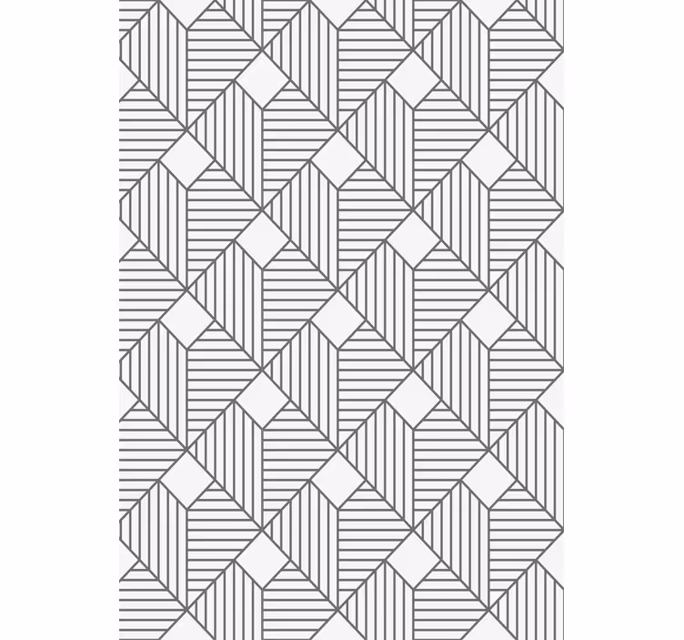 Geometrisch behang grijs patroon stijl - TenStickers