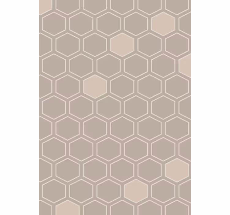 Geometrisch behang hexagon beige motief - TenStickers