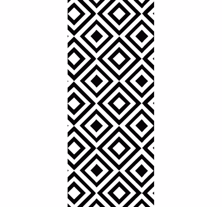 Geometrisch behang zwart-wit - TenStickers