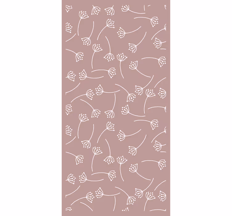 Natuur behang zacht bloemenpatroon - TenStickers