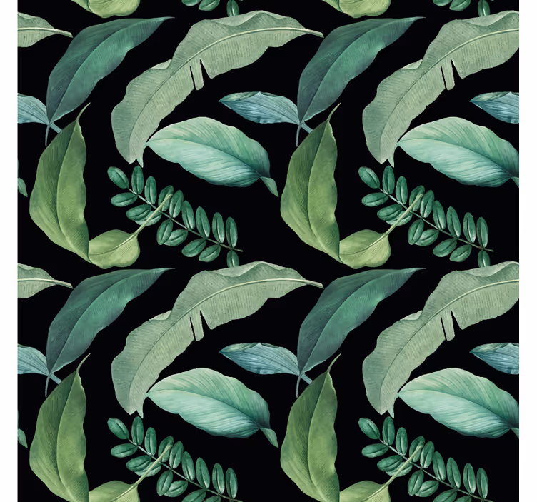 Natuur behang bladgroene botanische print - TenStickers