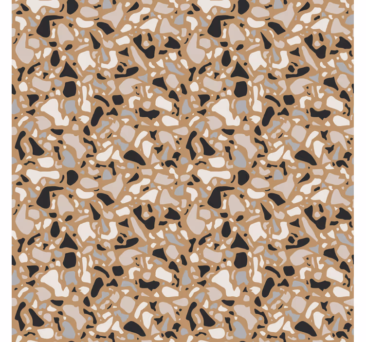 Behang patronen klassieke bruine terrazzo - TenStickers