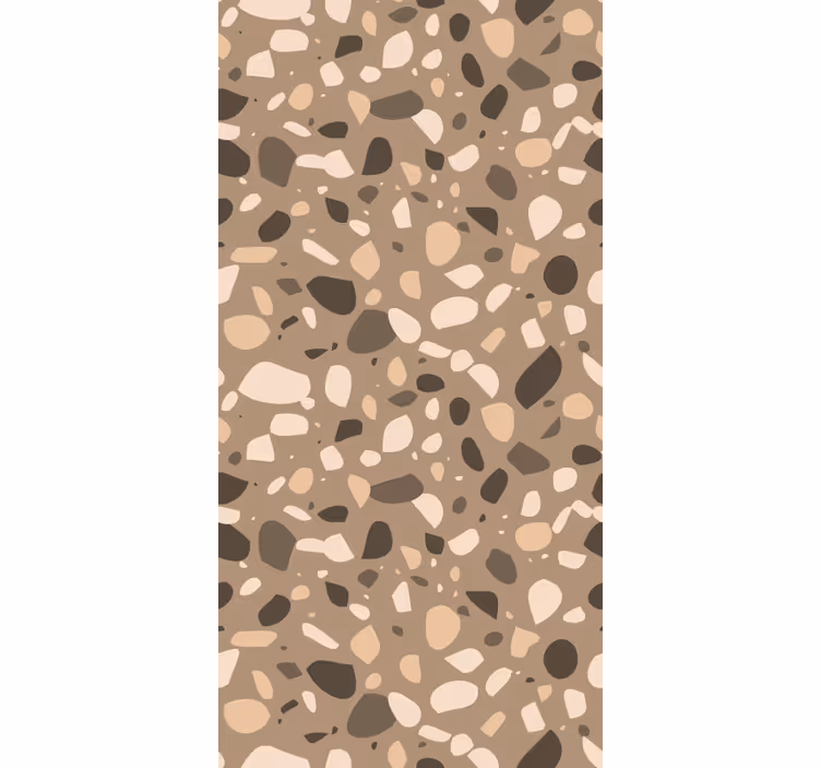 Behang patronen bruin klassiek terrazzo - TenStickers