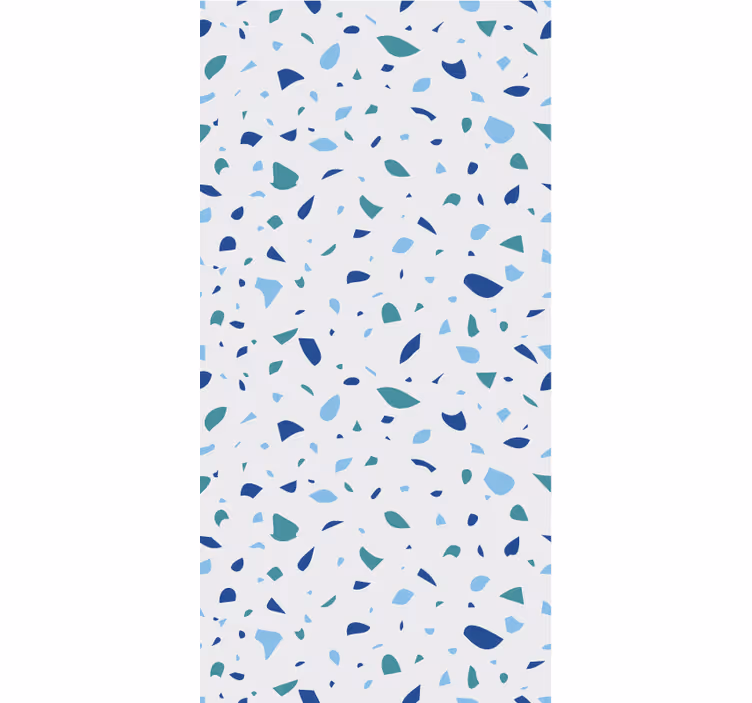Behang patronen blauwe terrazzo tinten - TenStickers