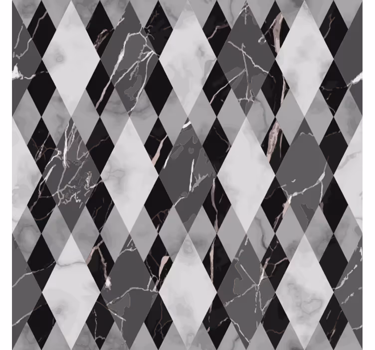 Marmeren behang diamant donker patroon - TenStickers