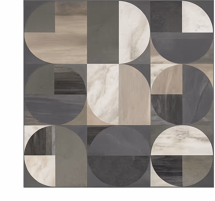 Marmeren behang halfcirkelpatroon - TenStickers