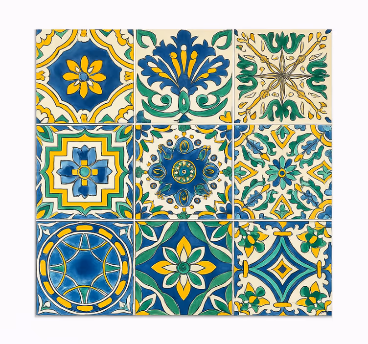 Tegels behang mediterrane tegels - TenStickers