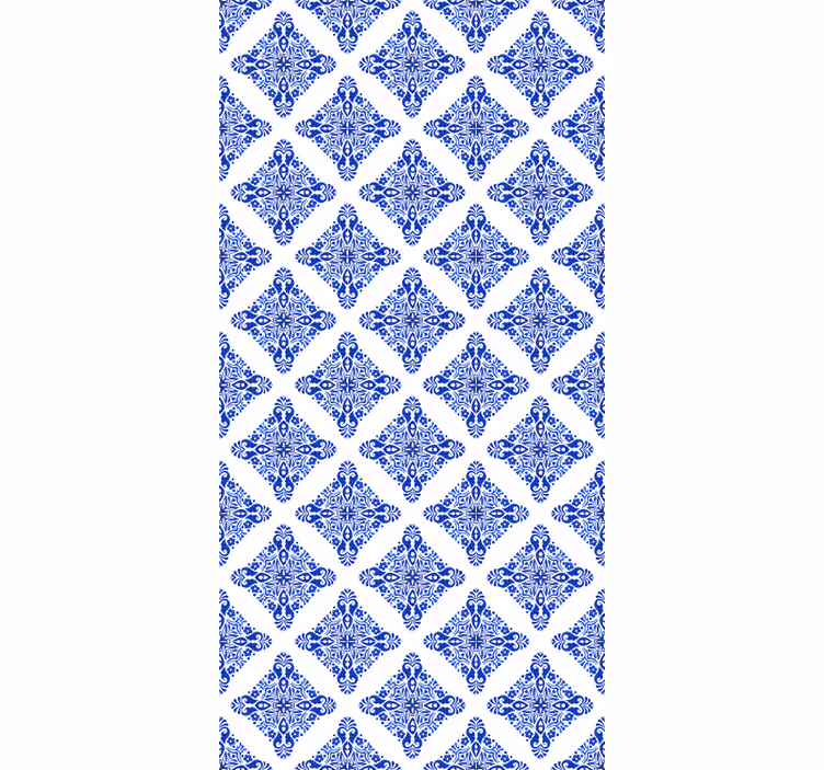Tegels behang patroon blauw - TenStickers