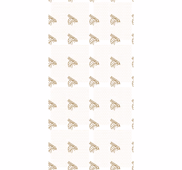 Behang kinderkamer elegante bijenillustratie - TenStickers