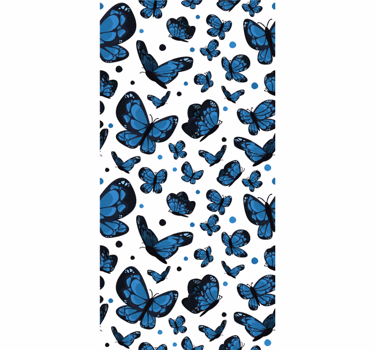 Behang kinderkamer papillon blauw - TenStickers