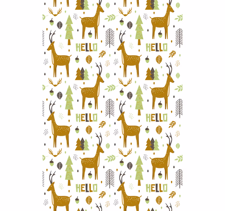 Behang kinderkamer nordic forest groet - TenStickers