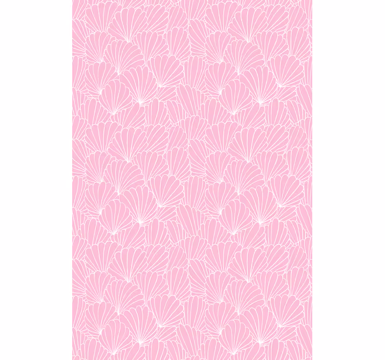 Behang kinderkamer roze schelpenpatroon - TenStickers