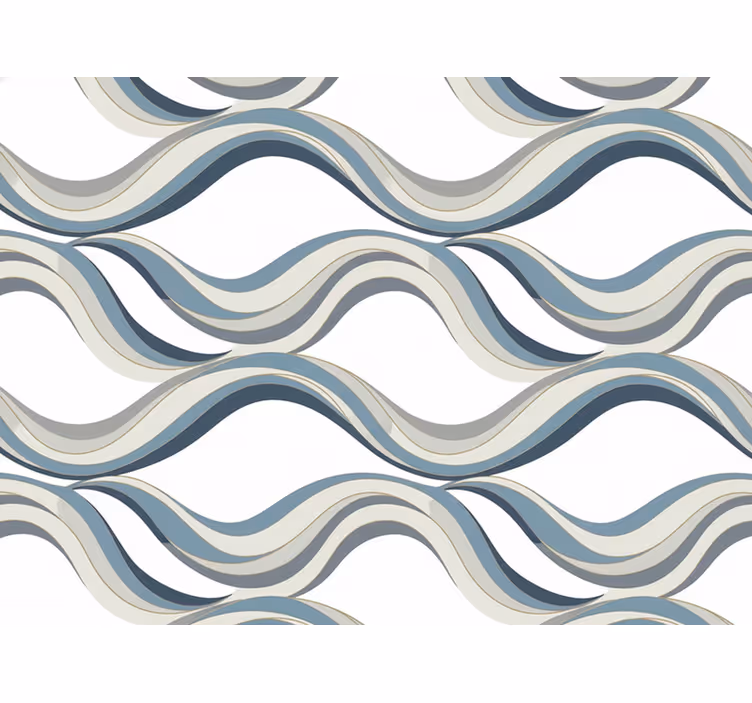 Woonkamer behang moderne abstracte lintgolf - TenStickers