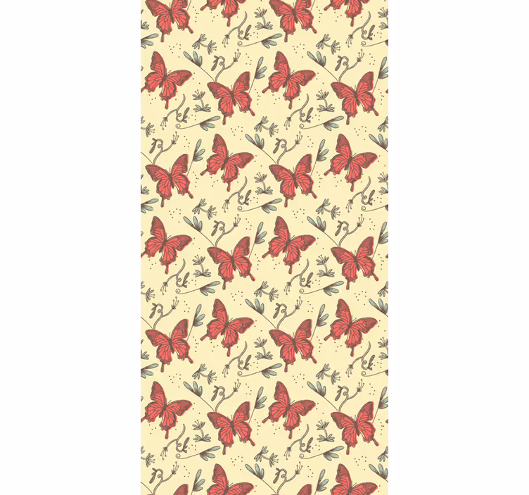 Vlinders behang vintage - TenStickers