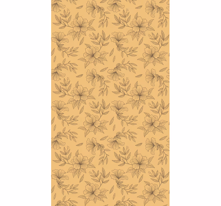 Behang gang beige gestileerde patronen - TenStickers
