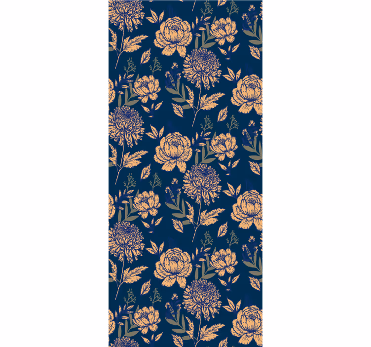 Behang gang navy elegant patroon - TenStickers