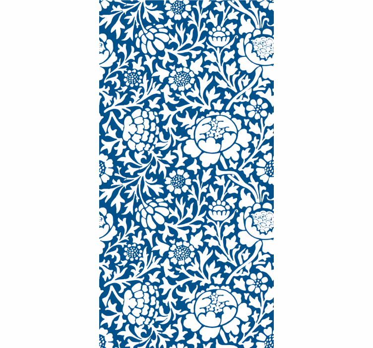 Behang gang blauw vintage patroon - TenStickers