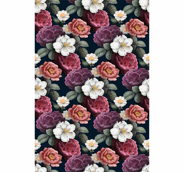 Behang gang elegante bloem compositie - TenStickers