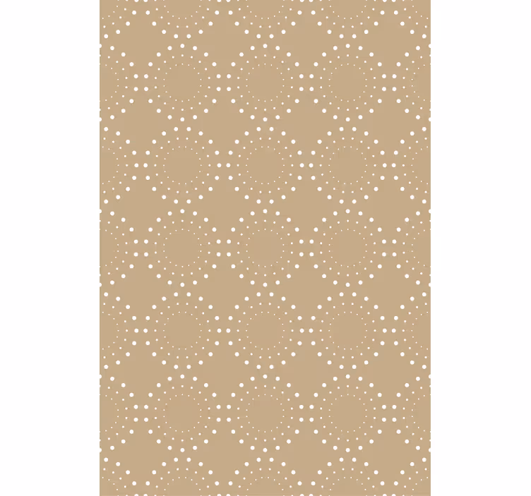 Behang scandinavië lichtbeige achtergrond met witte cirkels - TenStickers