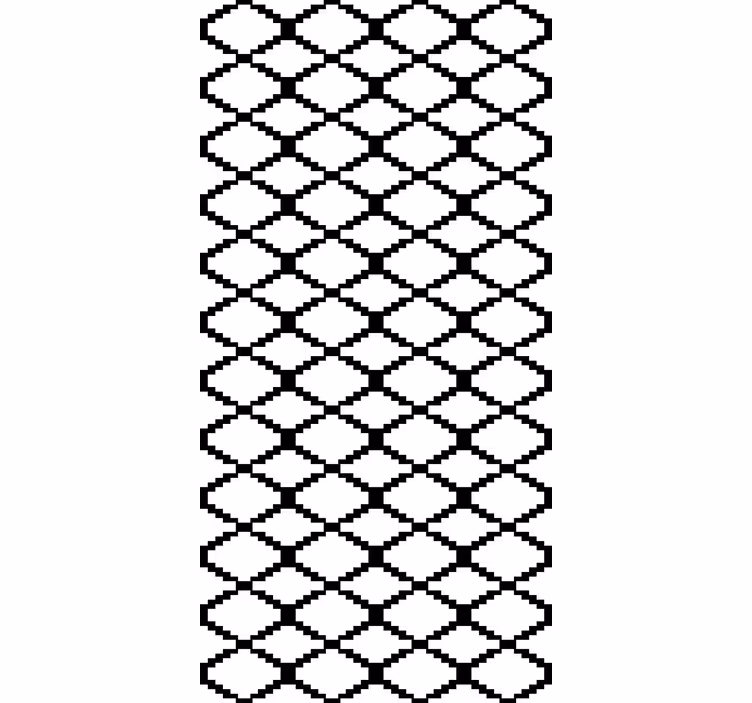 Behang scandinavië zwarte geometrische diamanten nordic stijl - TenStickers