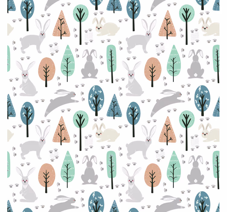 Behang scandinavië met fauna van het noorderbos - TenStickers