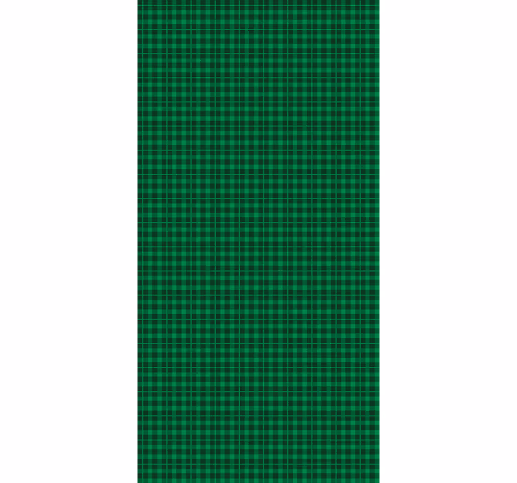 Behang print klassiek groen ruitpatroon - TenStickers