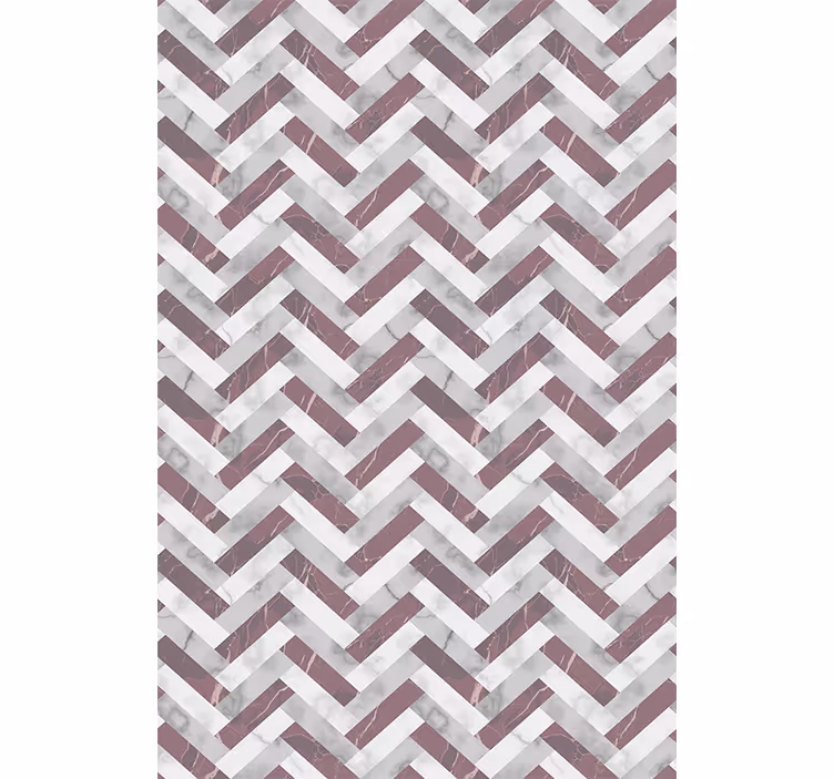 Behang print haringbone marmerpatroon - TenStickers