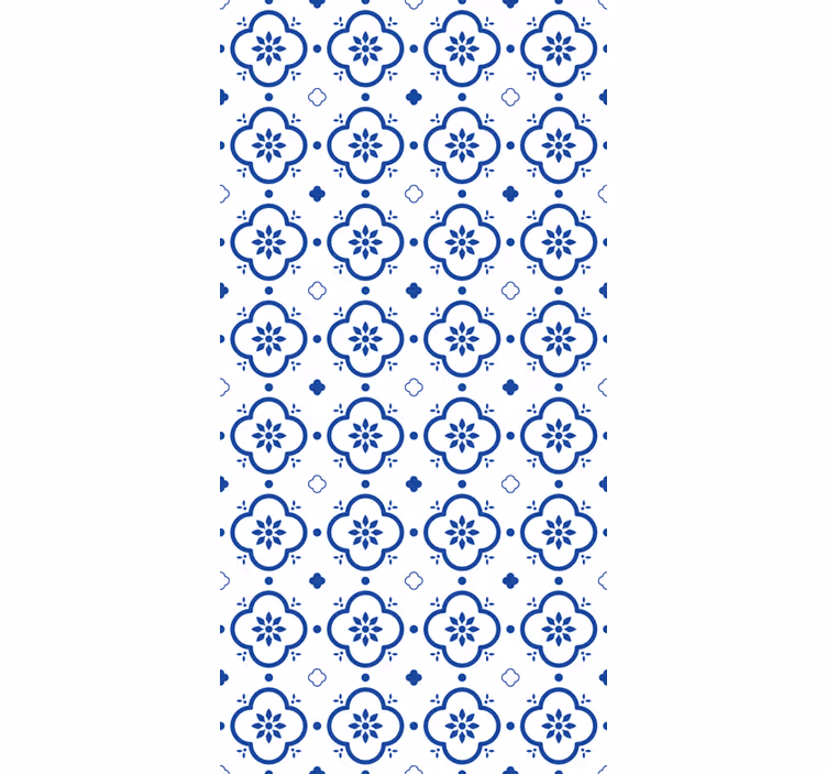 Klassiek behang blauwe tegels - TenStickers
