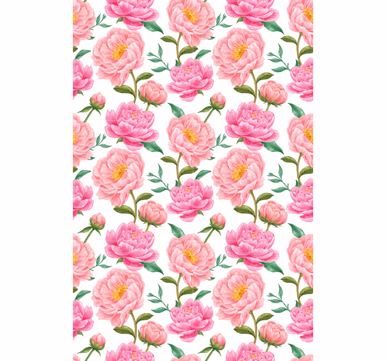 Klassiek behang roze bloem - TenStickers