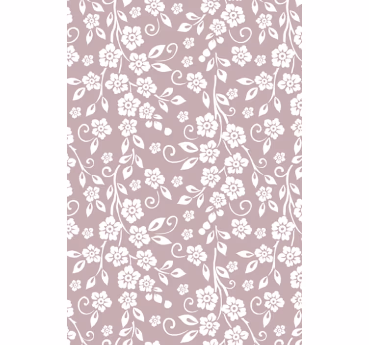 Woonkamer behang elegant bloemenpatroon - TenStickers