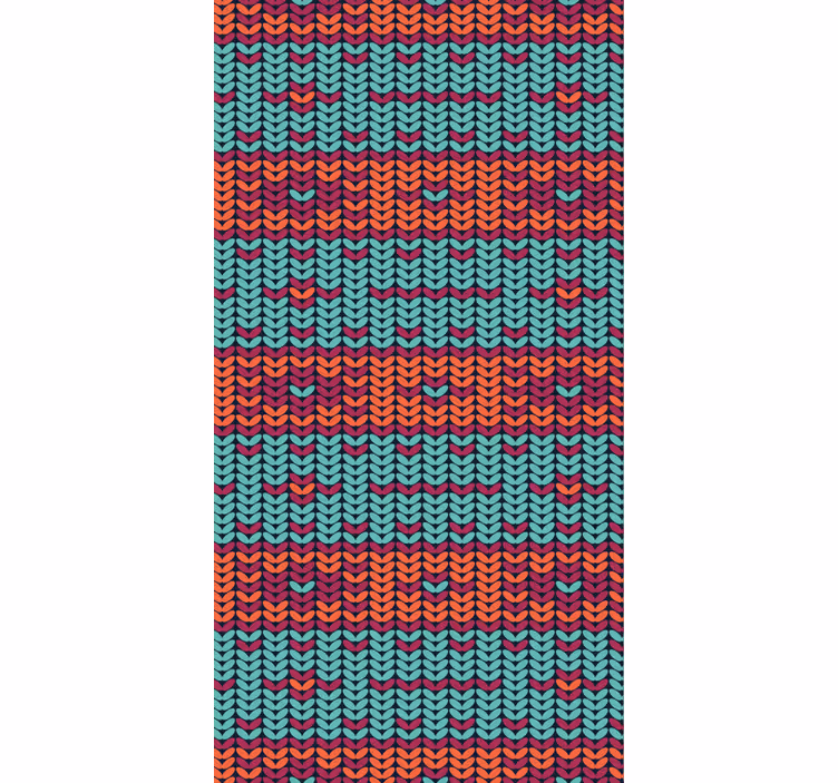 Woonkamer behang multicolor strepen imitatie natuurvezel - TenStickers