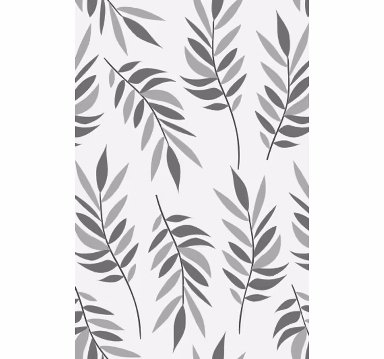 Woonkamer behang elegant bladerenpatroon - TenStickers