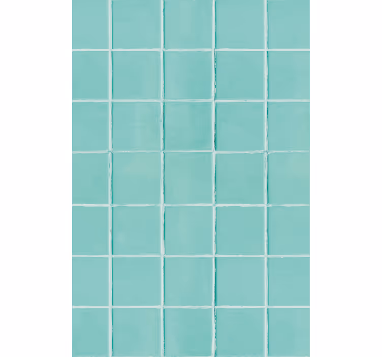 Woonkamer behang turquoise tegeloppervlak - TenStickers