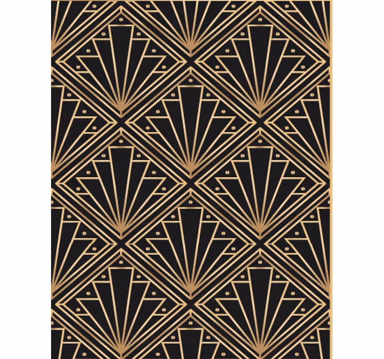 Woonkamer behang art deco patroon - TenStickers