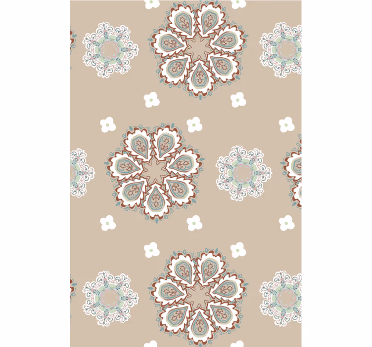 Woonkamer behang elegante bloemenpatronen - TenStickers