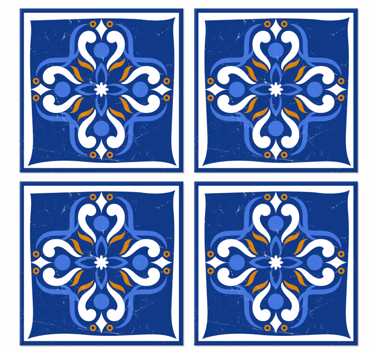 Tegels behang klassieke mediterraanse tegels - TenStickers